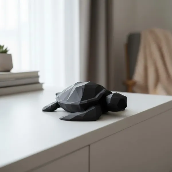 Low Poly Sea Turtle Sculpture