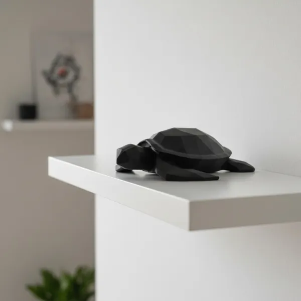 Low Poly Sea Turtle Sculpture