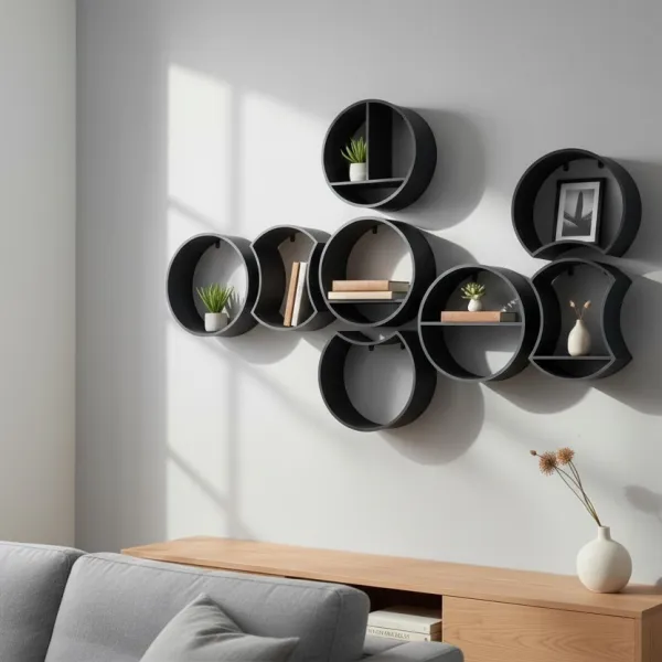 Modular round shelf system