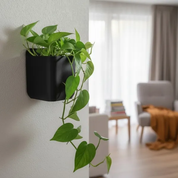 Wall-mounted rectangular planter