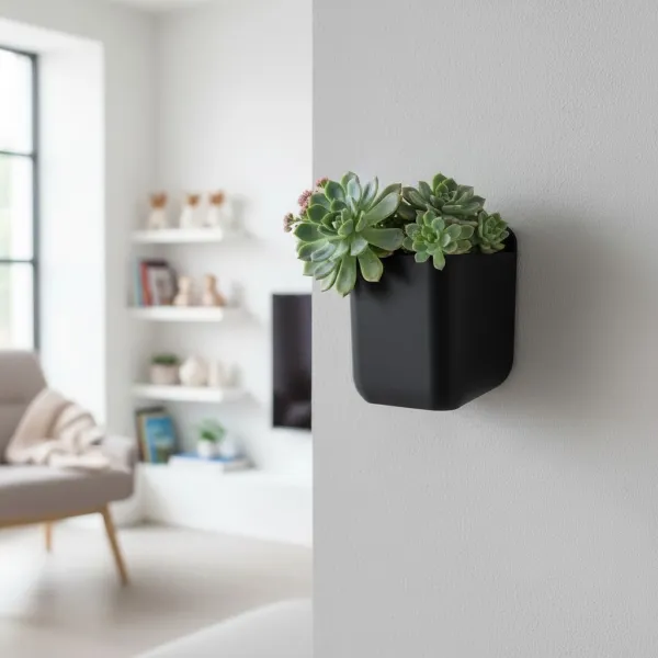 Wall-mounted rectangular planter