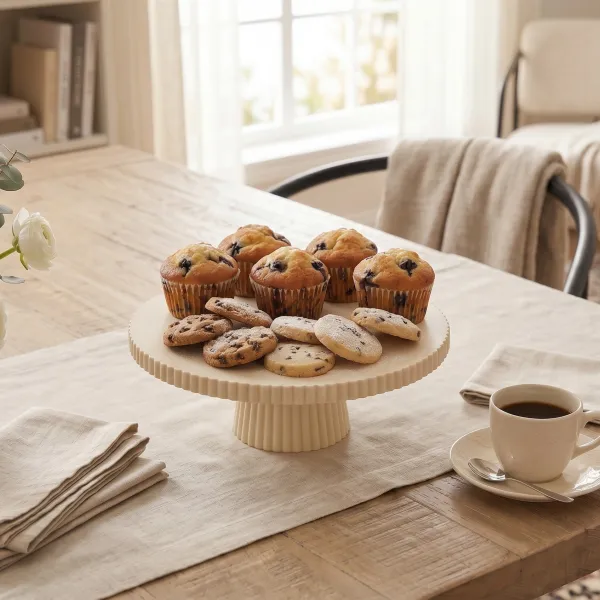 Ribbed cake stand