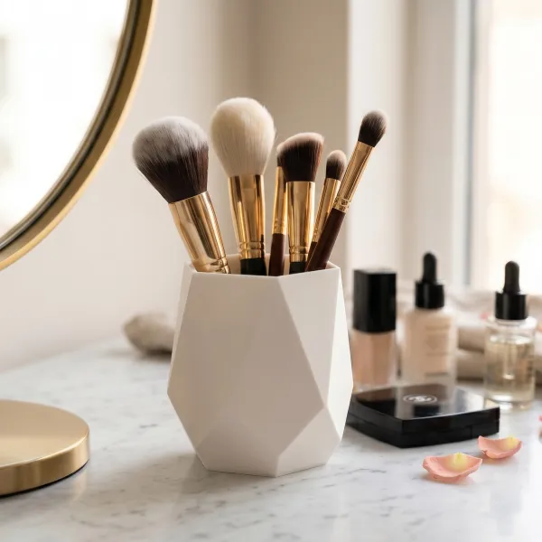 Geometric Makeup Brush Holder