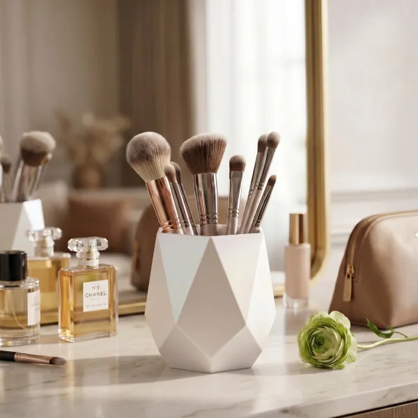 Geometric Makeup Brush Holder