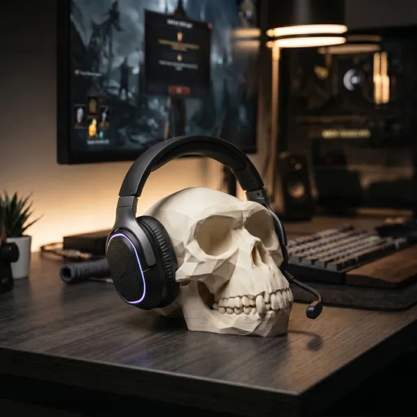 Low Poly Monkey Skull Sculpture
