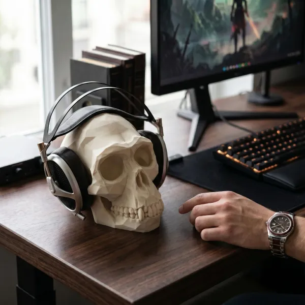 Low Poly Monkey Skull Sculpture