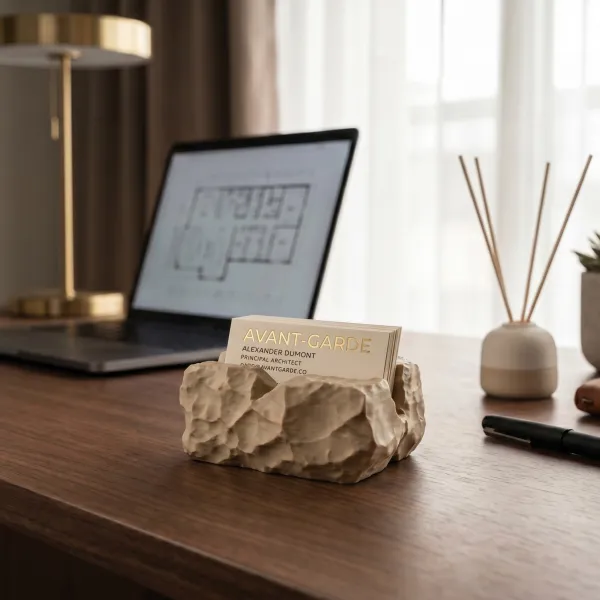 Rock-Solid Business Card Holder