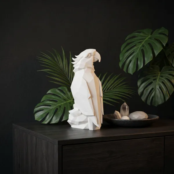 Low Poly Parrot Sculpture