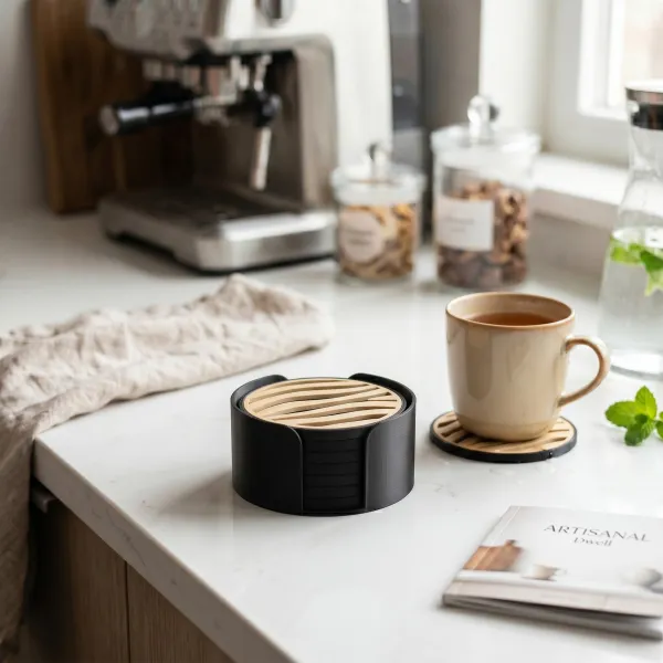 Zebra Texture Coaster Set