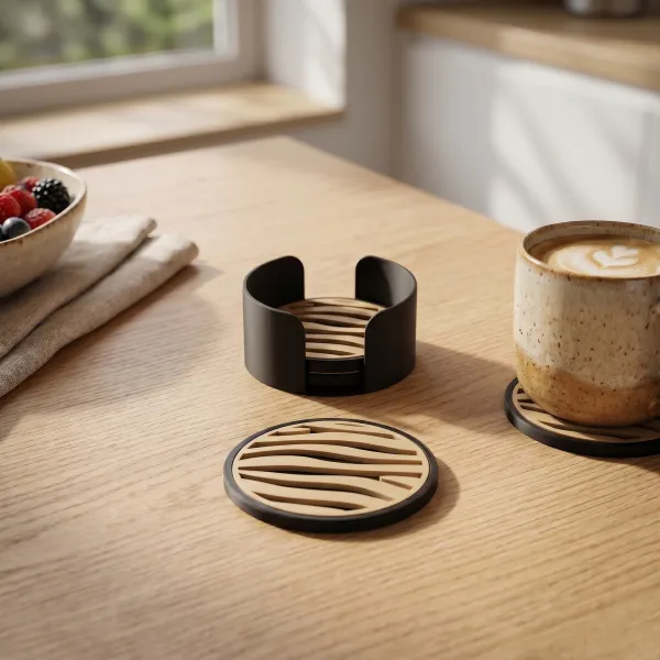 Zebra Texture Coaster Set