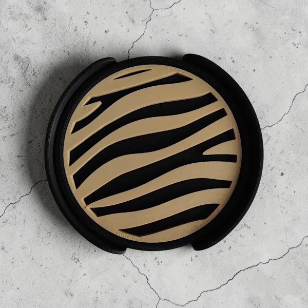 Zebra Texture Coaster Set