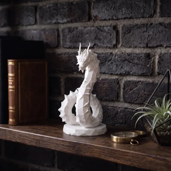 Low Poly Hydra Dragon Sculpture