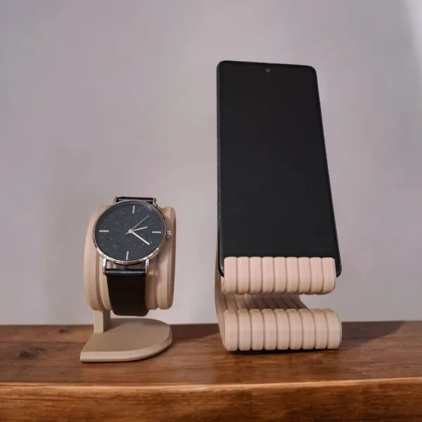 Phone and Smartwatch Holder Set
