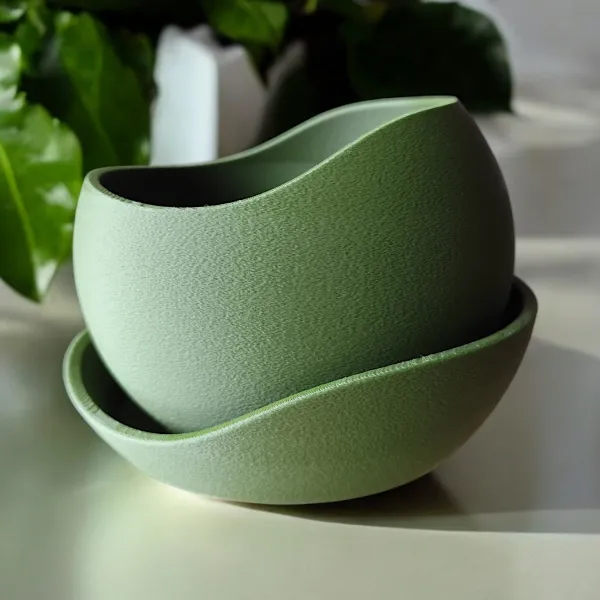 Shark Skin Plant Pot with Saucer