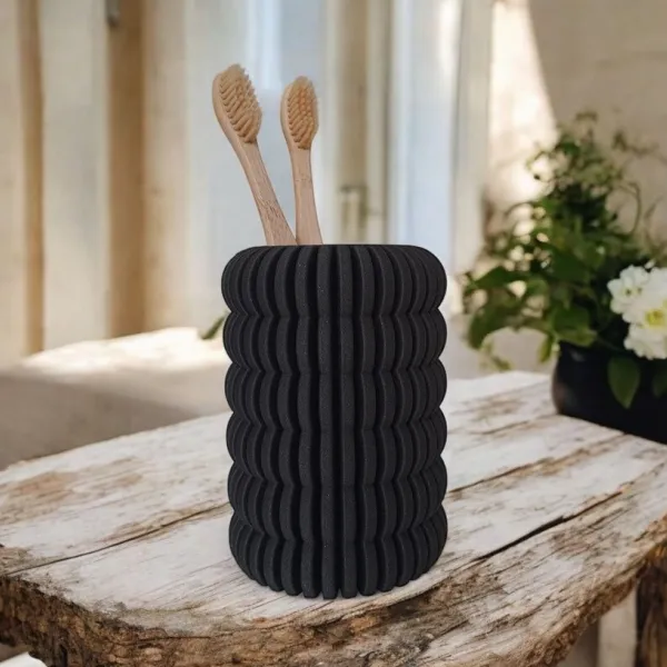 Ribbed Cup for Pencils or Toothbrushes