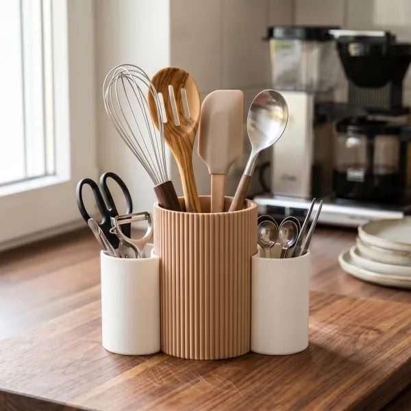 Three-Cup Utensil Caddy