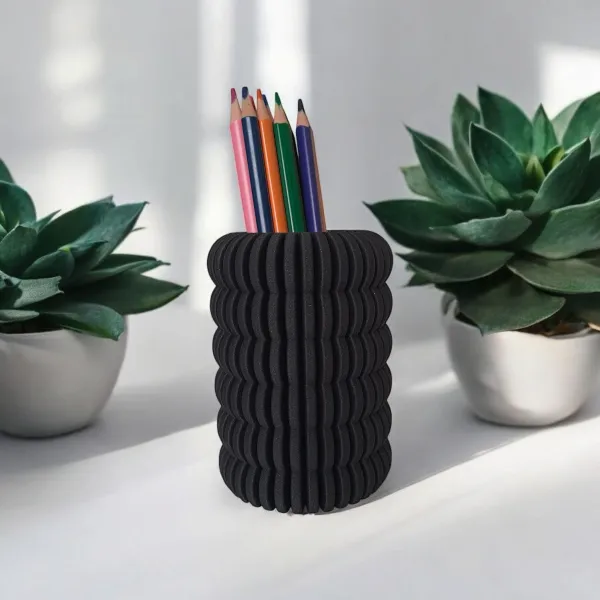 Ribbed Cup for Pencils or Toothbrushes