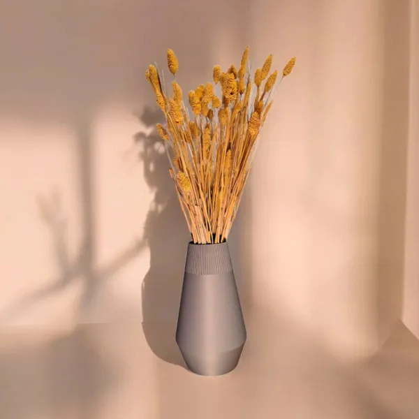 Ribbed Egyptian Vase