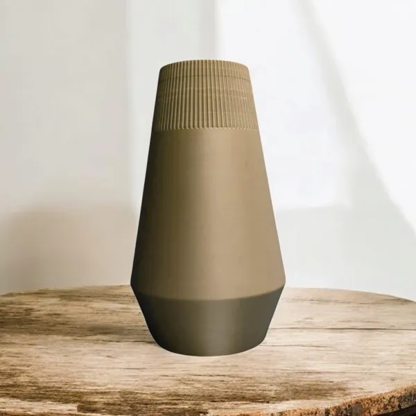 Ribbed Egyptian Vase