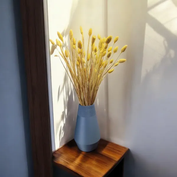 Ribbed Egyptian Vase