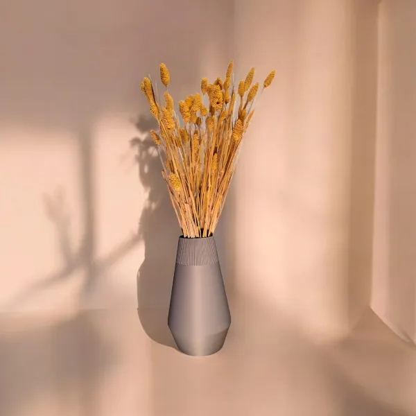 Ribbed Egyptian Vase