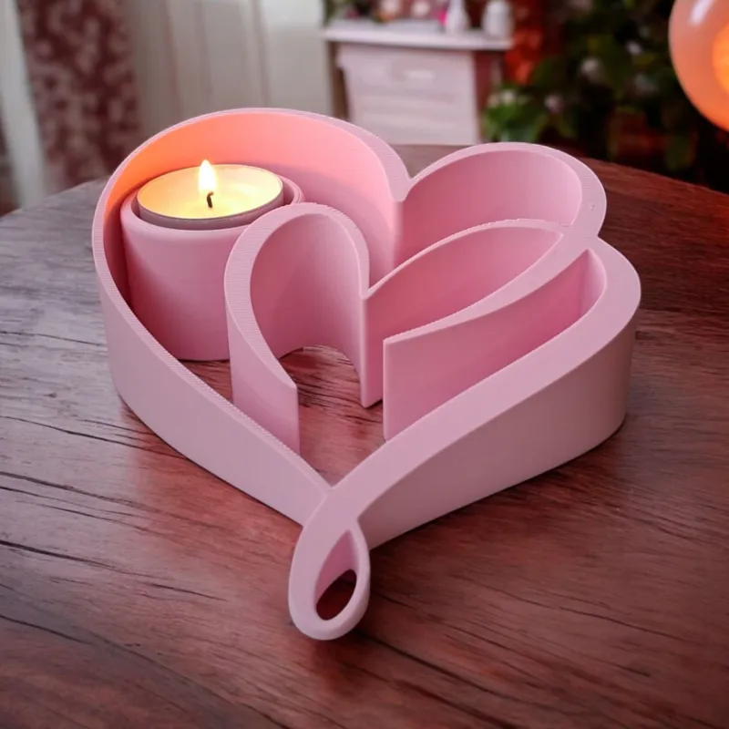 Tealight Holder "Two Hearts"