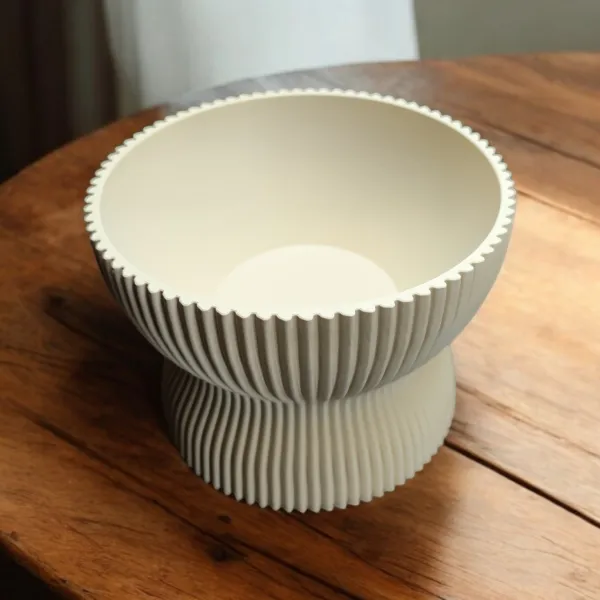 Ribbed Vintage Double Bowl