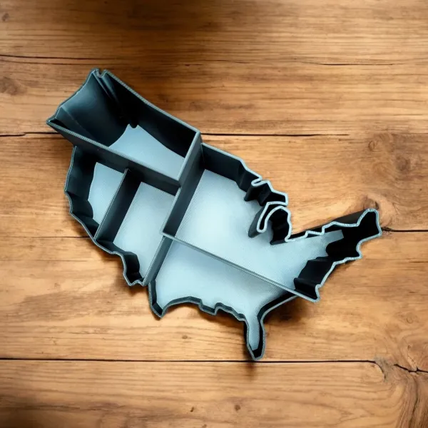 USA-Shaped Desk Organizer