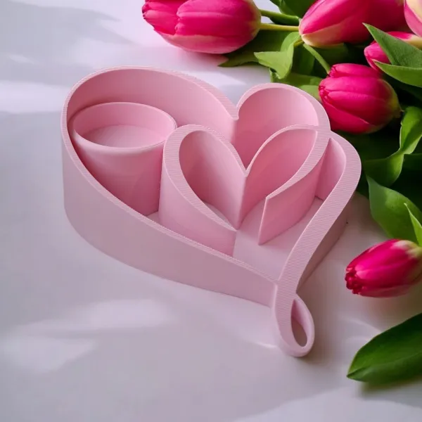 Tealight Holder "Two Hearts"