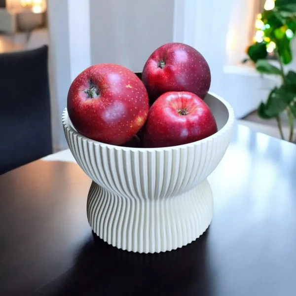 Ribbed Vintage Double Bowl
