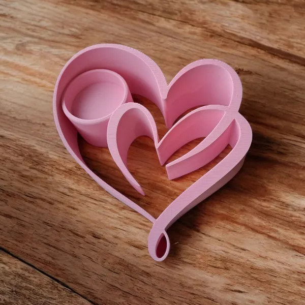 Tealight Holder "Two Hearts"