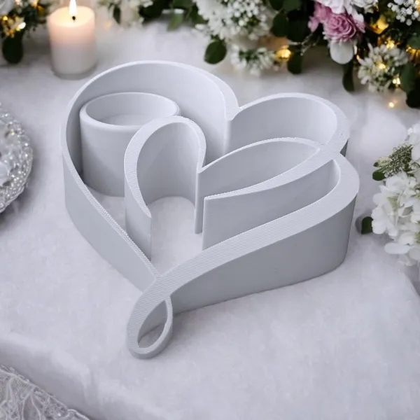 Tealight Holder "Two Hearts"
