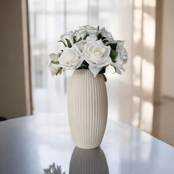 Ribbed Vase "Alexia"