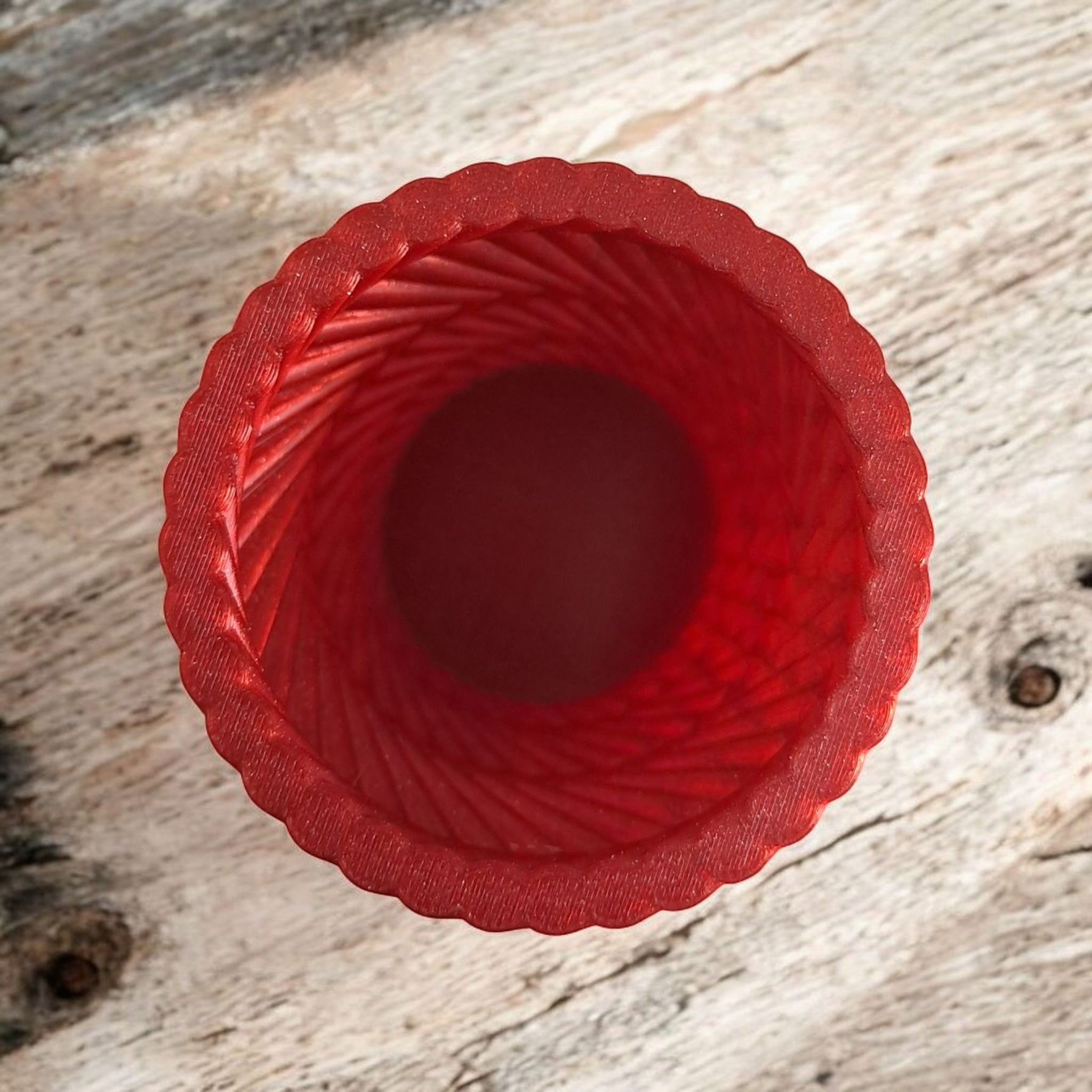 Rolling Gear Ribbed Pencil Holder & Toothbrush Cup