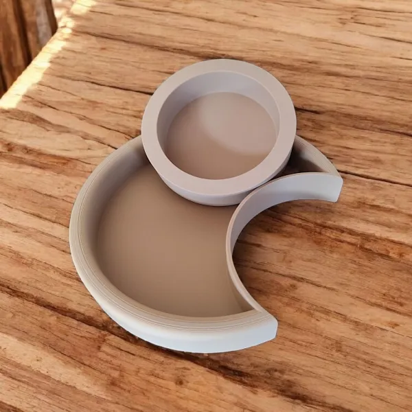 Two-Piece Crescent Moon Tray Set