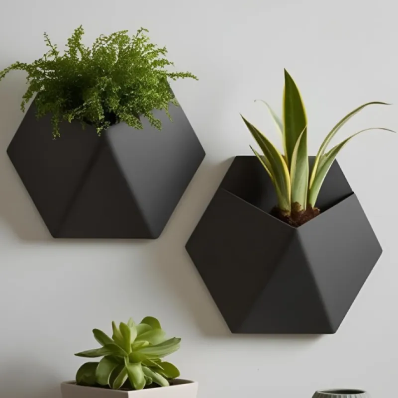 Wall-Mounted Plant Pot, Stealth