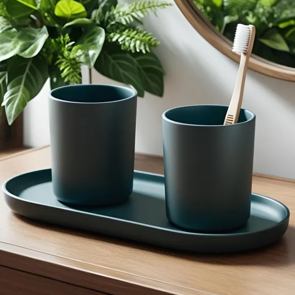 Toothbrush Holder Set with Tray