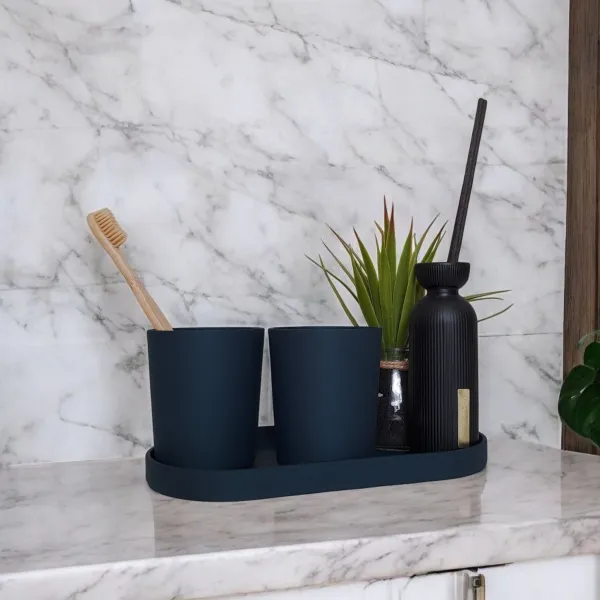 Toothbrush Holder Set with Tray
