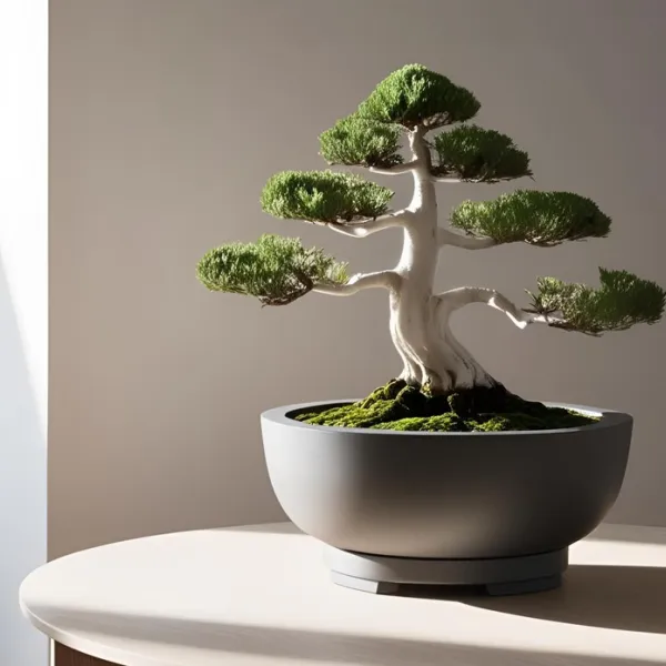 Minimalist Bonsai Pot with Drip Tray
