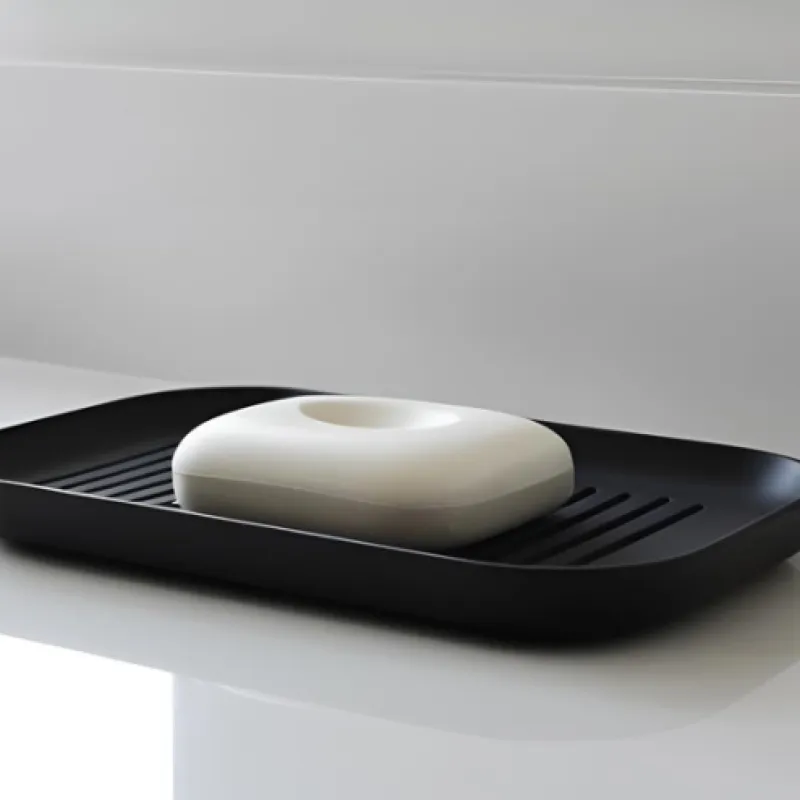 Soap Dish with Drainage Grooves