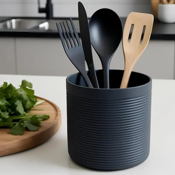 Ribbed Utensil Holder