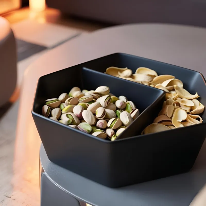 Pistachio Bowl With Two Compartments