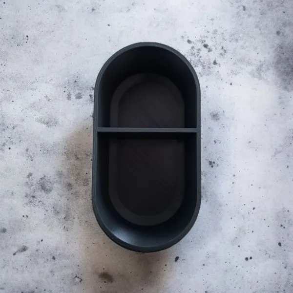 Two-compartment kitchen utensil holder
