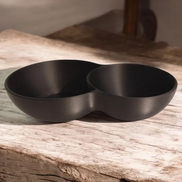 Snack Bowl With Two Compartments