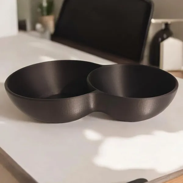 Snack Bowl With Two Compartments