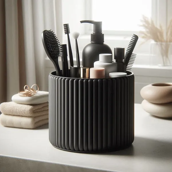 Ribbed Bathroom Organiser Cup