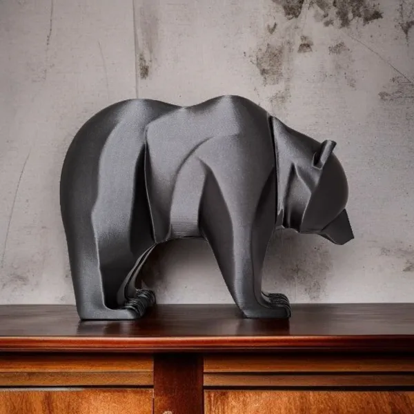 Bear Sculpture, Minimalist Form