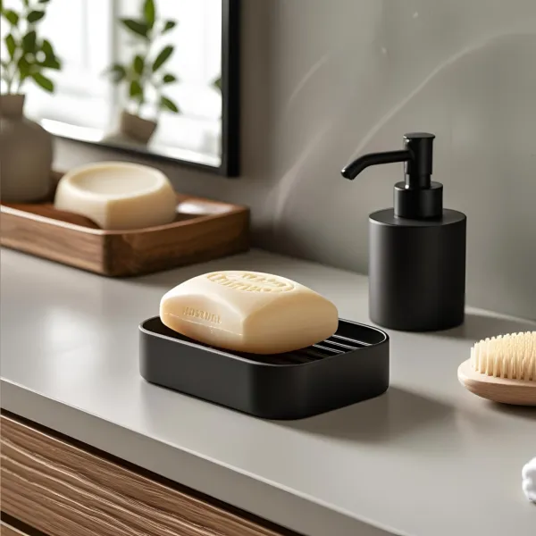 Soap Bar Holder With Drainage Ribs