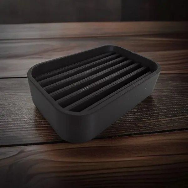 Soap Bar Holder With Drainage Ribs