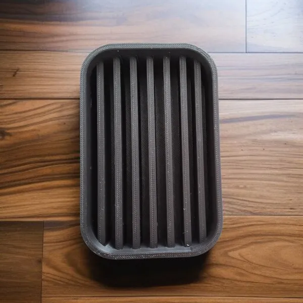 Soap Bar Holder With Drainage Ribs